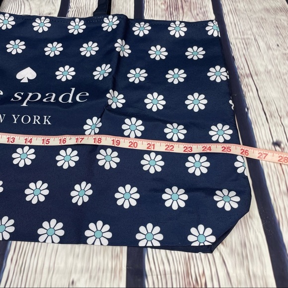 KATE SPADE Navy Daisy Large Cotton Canvas Bag - Picture 5 of 11